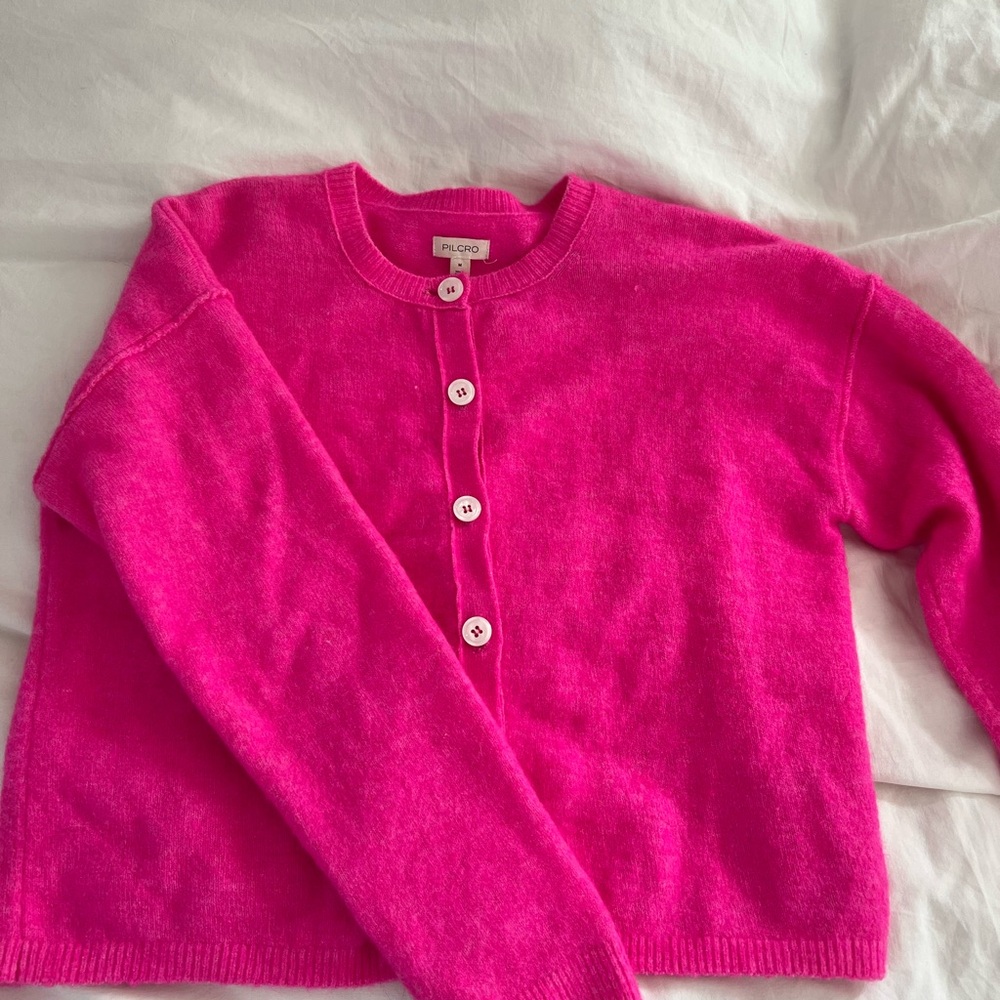 Pink Anthropologie Cardigan